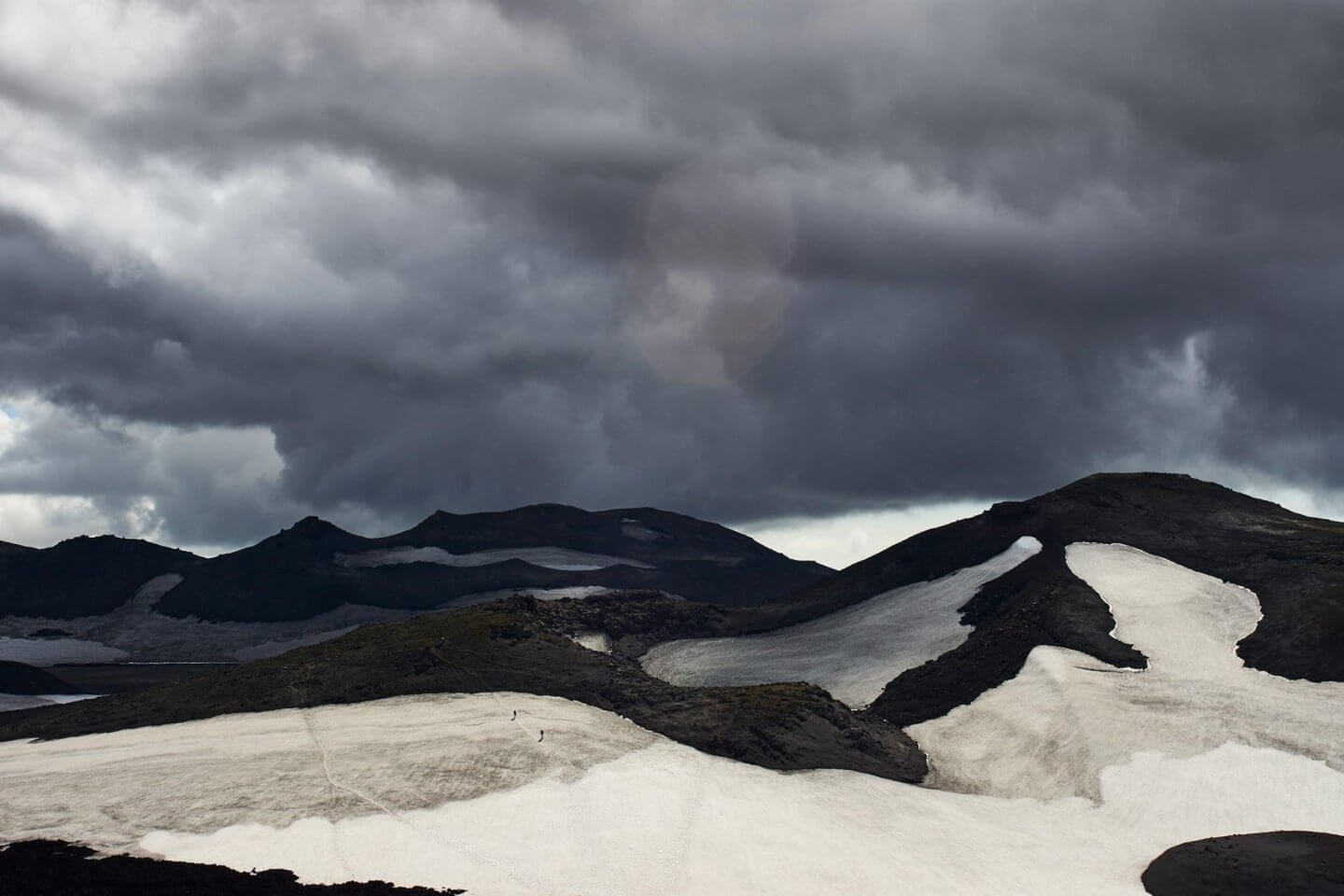Gewitterstimmung kurz nach dem Fimmvörðuhàls mit Blick auf den Eyjafjallajökull